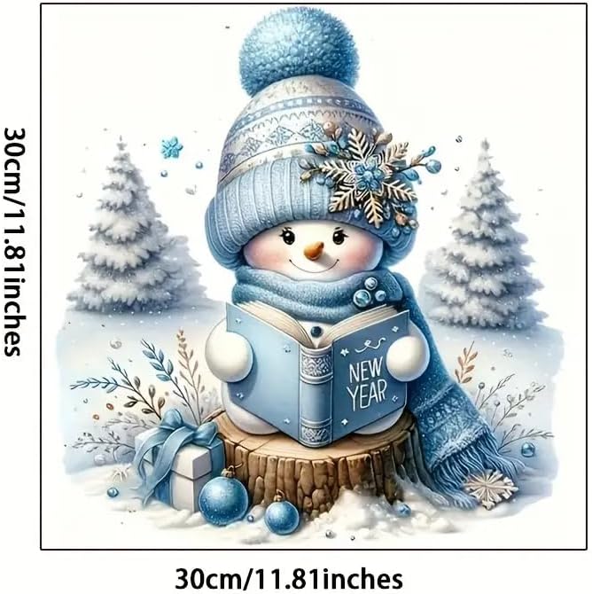 DIDOSOFT Cute Christmas Snowman Toilet Cover Sticker Decals,Fish Bird Flower Leaf Waterproof Toilet Lid Tank Seat Decals Cistern Self-Adhesive Bathroom Wall Sticker - Image 3